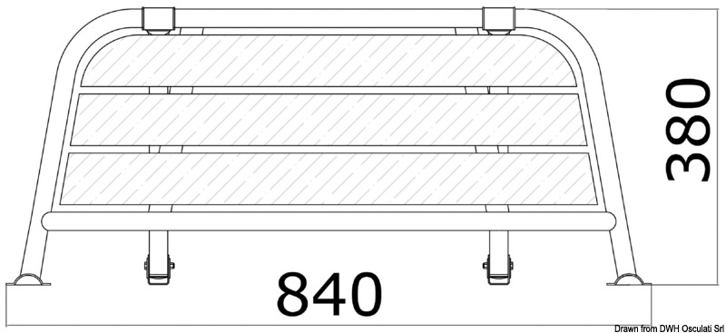 Stern plattform 840 mm