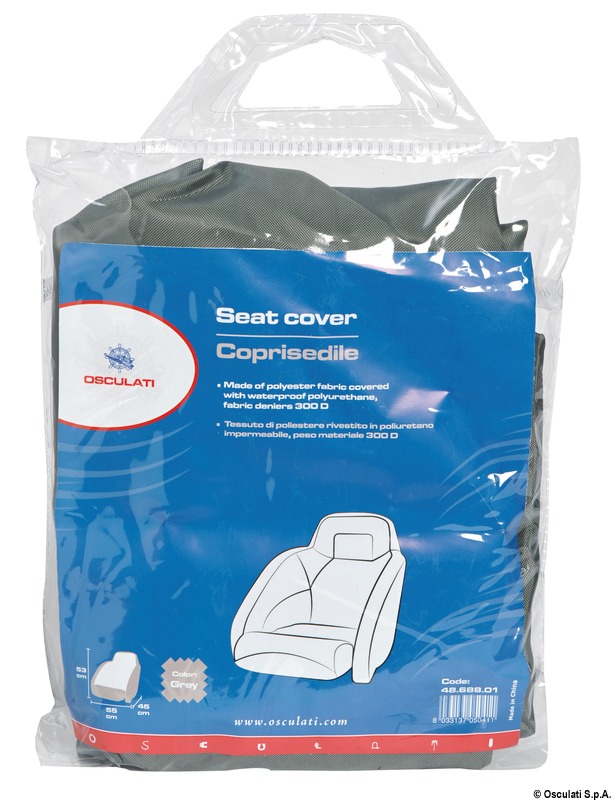 Fabric single-seat grey cover 45x55x53cm 300D