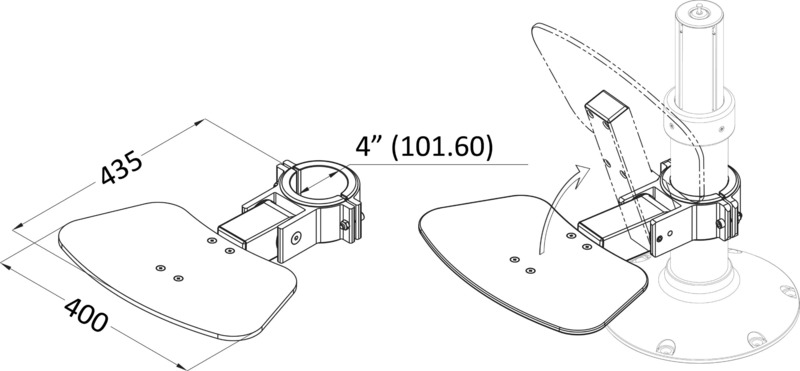 Maxi Foldable footrest board