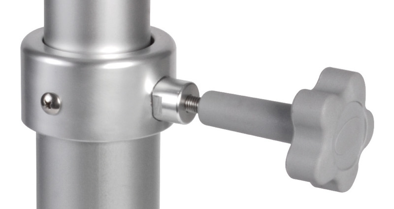 Tri-telescopic aluminium table leg