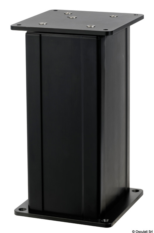 Three-stage electric table leg 12 V silver