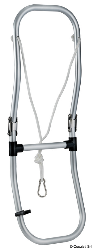 Folding ladder for dinghy 2 steps