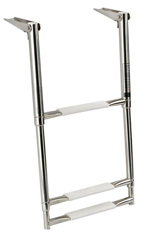 Telescopic large ladder AISI316 3 steps