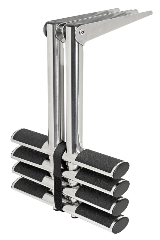 DIVER telescopic ladder 4 steps black