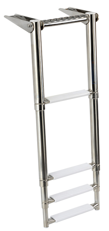 Telescopic ladder f.gangplank 4 steps