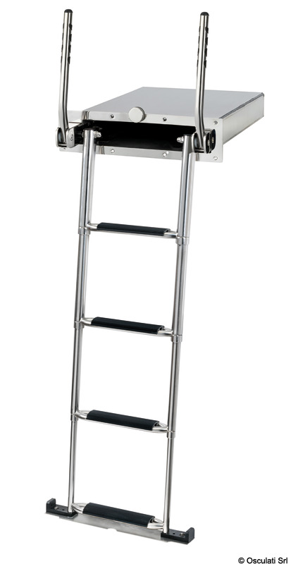 4-step recess-fit AISI316 telescopic ladder EasyUp