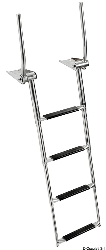4-step telescopic ladder with handles