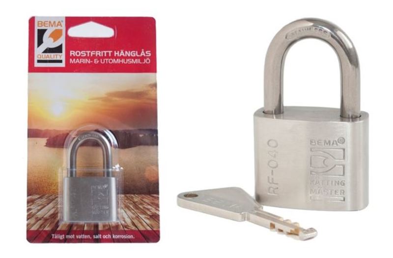 Bema RF-040 Padlock 7mm/26.5mm/20mm Stainless steel