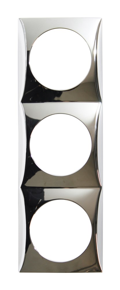 Berker Frame triple vertical/horizontal mounting chrome