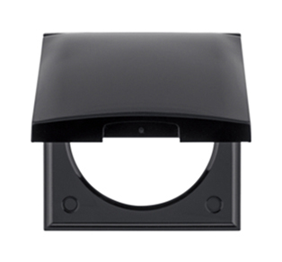 Berker Frame with lid black