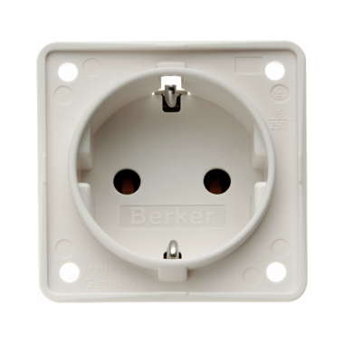 Berker SOCKET OUTLET SCHUKO 250V 16A POLAR WHITE MATT 2-P/J
