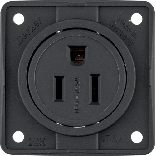 Berker Outlet USA/CANADA NEMA 5-15R 125V 15A black