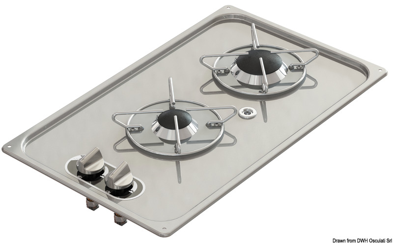 Recess-fit SS cocktop 323x528 mm