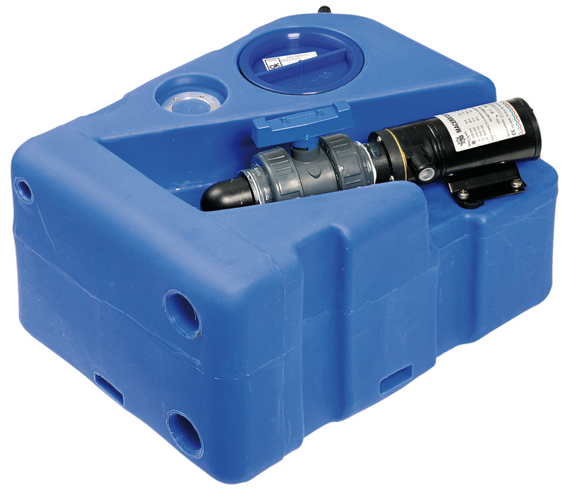 Waste water tank w/horizontal soaker 40 l 24 V