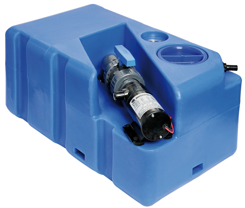 Waste water tank w/horizontal soaker 60 l 12 V