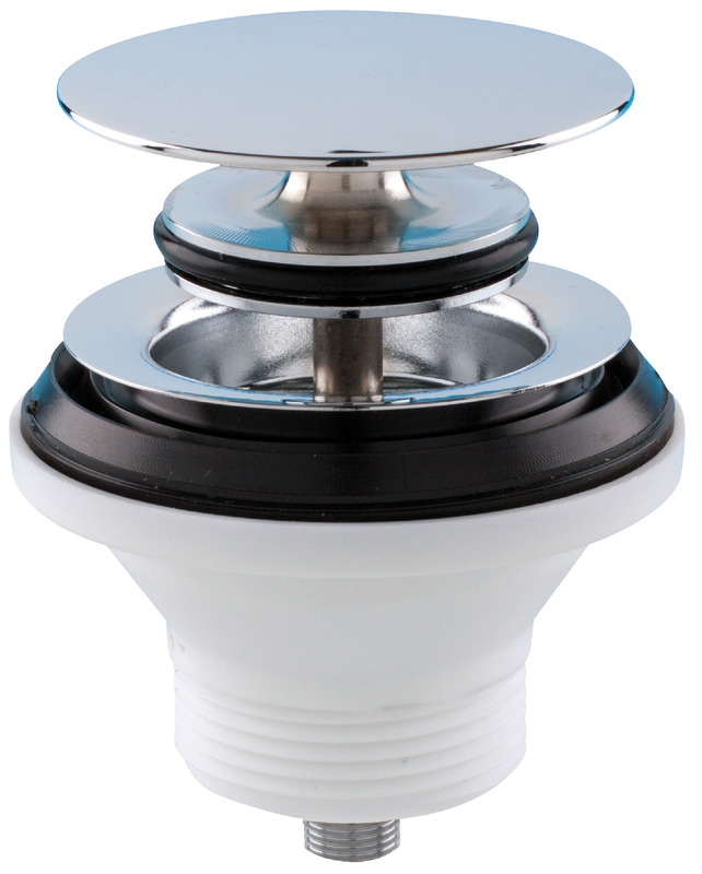 Drain w/chromed mushroom head plug 1"1/4