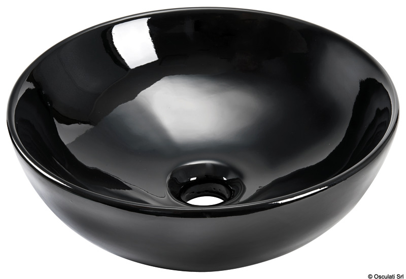 Hemispheric ceramic sink black 365 mm