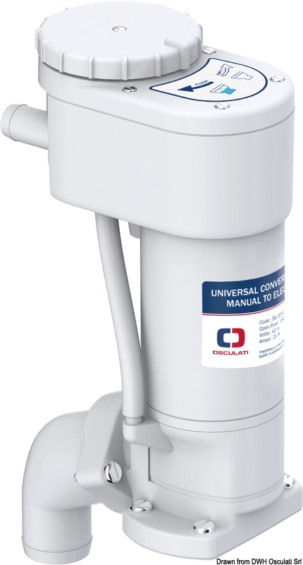 Manual-to-electric toilet conversion kit