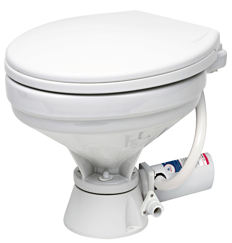 Electric toilet unit big plastic seat 12 V