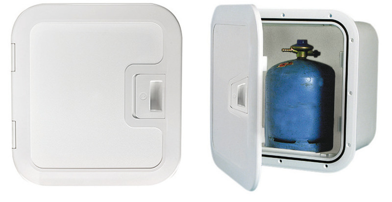 Plastic locker for gas bottle built-in vent