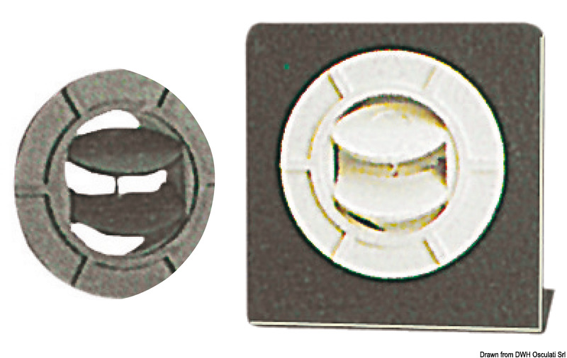 Orientable air outlet black Ø 75 mm