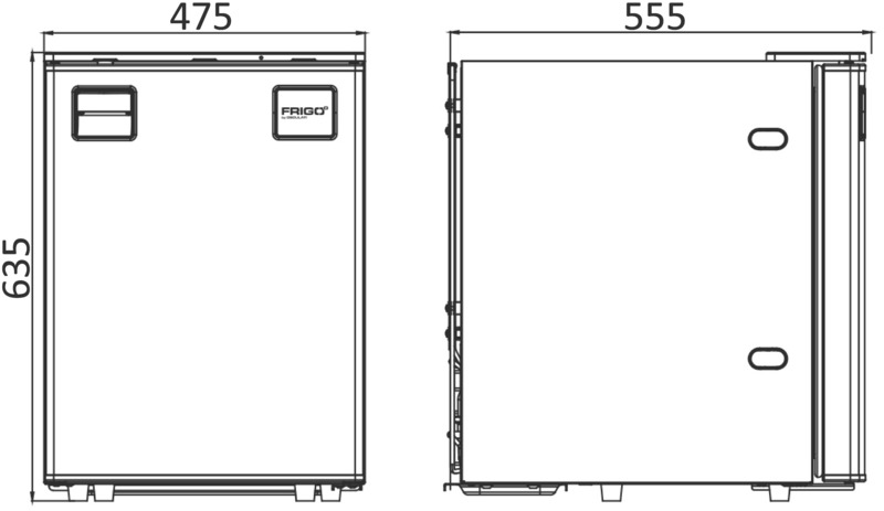 Frigo refrigerator Clean Touch front panel 85l