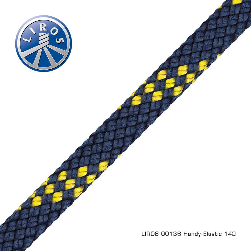 Handy-Elastic navyblue-yellow 16mm x 100m