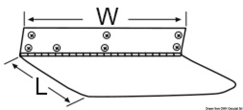 Lenco Standard trim tab kit 229 x 457 mm