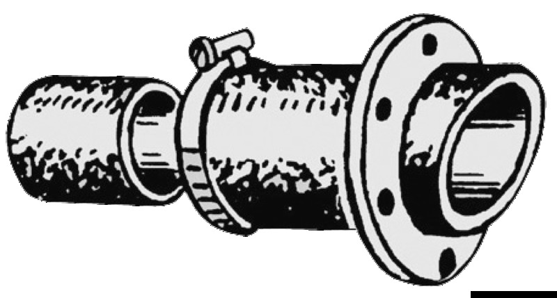 Exhaust pipe 75/90 mm