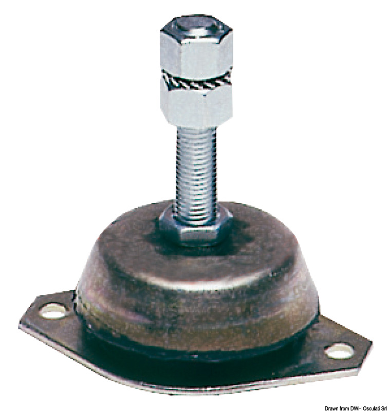 Galvanised steel anti-vibration support 200 kg