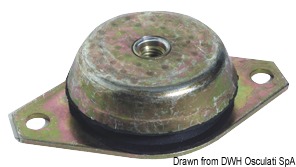 Galvanised steel anti-vibration support 600 kg