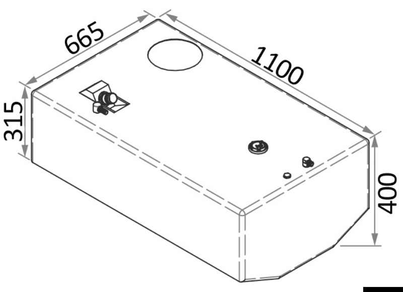 Fuel tank 270 l