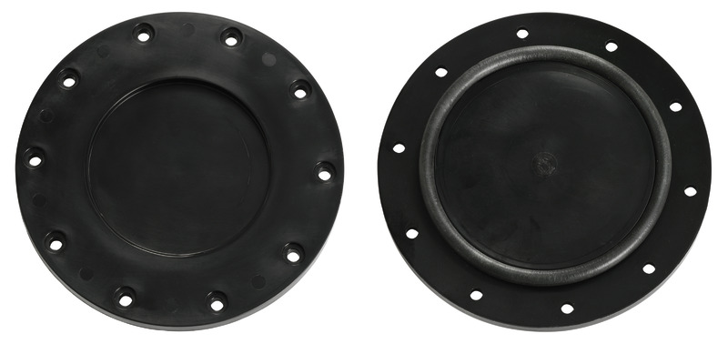 Black inspection trapdoor for diesel tank 120 mm