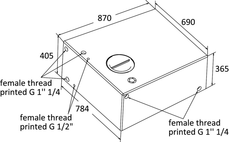 Rigid tank for drinkable water 230 l