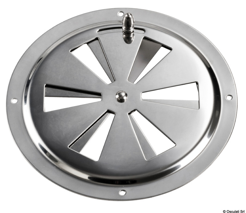 Round vent polished SS 127 mm