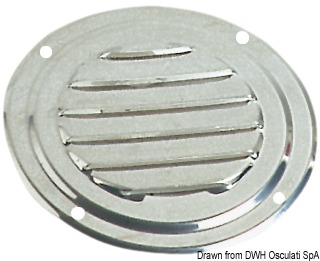 Round lowred vent polished SS Ø 63 mm