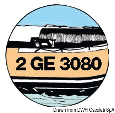 Self-adhesif plastic R black 20cm