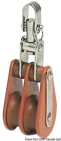 Tufnol HYE block 2 pulleys 14x50mm TW