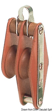 Tufnol HYE block 2 pulleys 14x50mm EBH