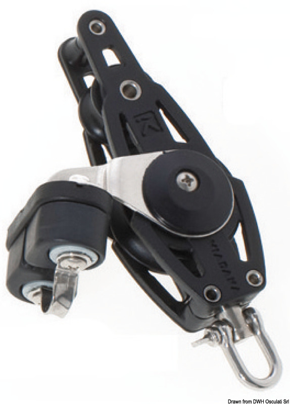 Double fiddle block w/becket u. cam cleat A