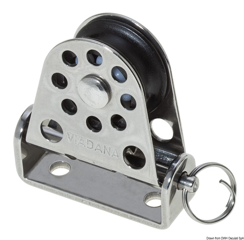 Vertical pivoting block Ø 22 mm for lines 6 mm