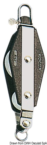 Plastinox violin block 2pulleys 12x56 w/becket