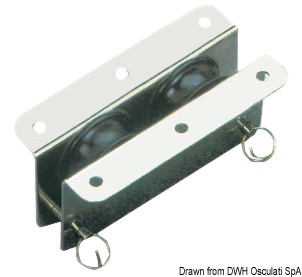 SS recess block 2pulleys 33x10