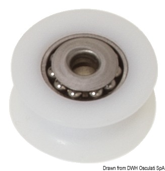 Delrin pulley w/SS balls 20 mm Ø 8