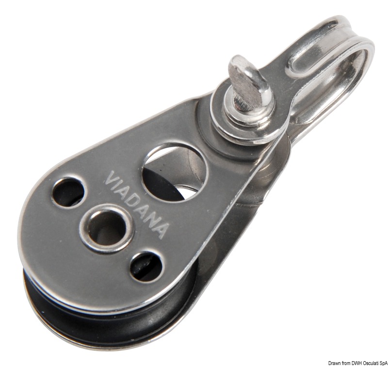 SS block 1pulley for steel cable 25x4