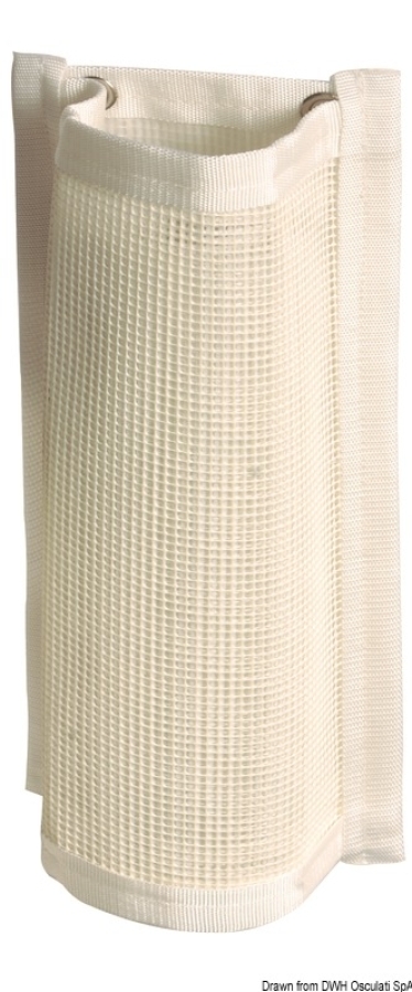 Winch handle pocket made of fabric