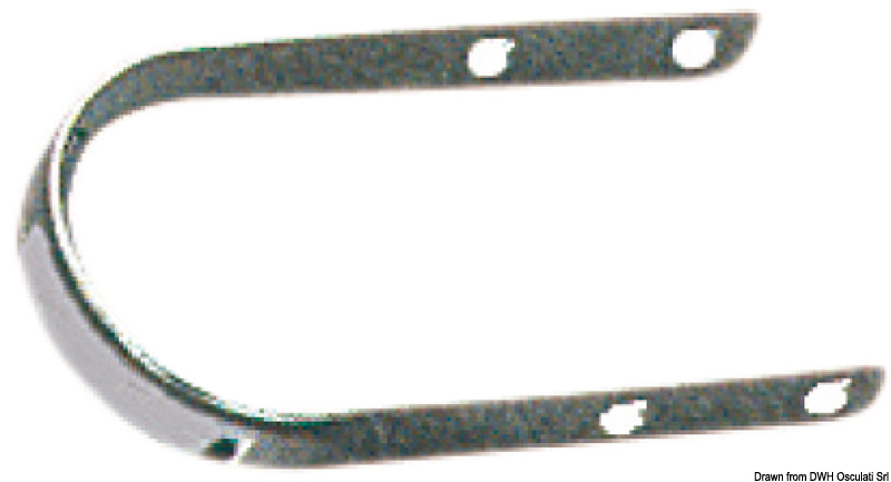 SS U-plate, 4 holes