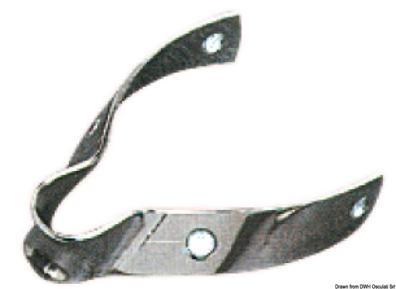 SS V-plate for masts 50/60 mm