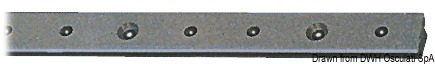 Anodised aluminium rail + PTFE 25x4 mm (2m-bar)