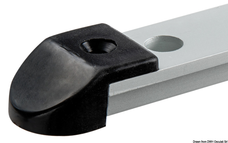 Black nylon rail terminal f.61.591.01
